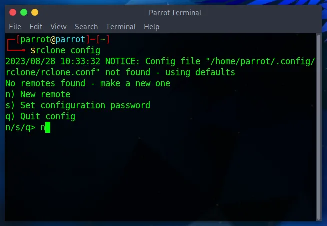 rclone usage