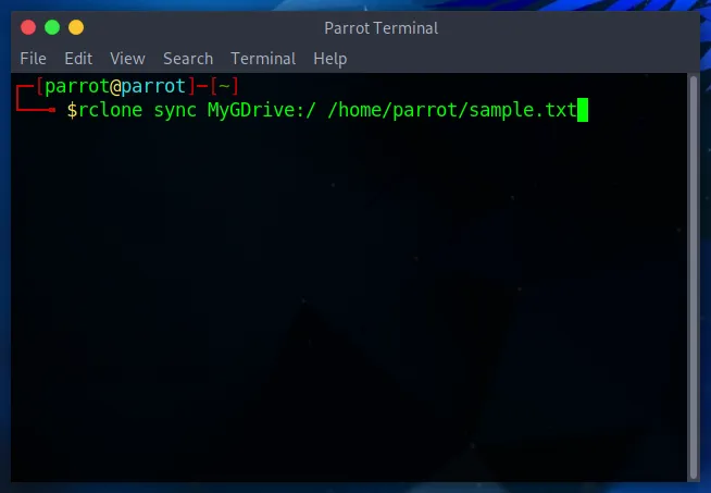 rclone usage